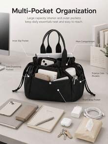 Portable Insulated Lunch Bag, Leak-Proof Crossbody Bento Bag, Suitable For School, With Adjustable Shoulder Strap And Dual Handles, Reusable Thermal/Cooling Bag, Perfect For Back To School, Work, Picnic And Travel - View 6