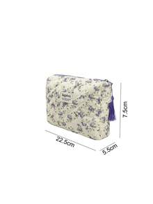 Small Floral Pattern Diaper Bag For Mom And Dad, Baby Bag With Tassel Storage Pockets For Diapers, Bottles, Tissues, Wet Wipes, Fashionable Multifunctional Mommy Bag - Multicolor - View 12