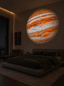 1pc Galaxy Projector Light, 10 Planet Pattern Projection 360° Rotatable Decorative Lamp, Cute Atmosphere Creator, Portable USB Powered LED Planet Projector, Suitable For Bedroom Ceiling, Photo Background, Valentine's Day, Proposal, Wedding, Camping, Gaming, Photography Lighting, Disco, Space, Birthday, Holiday Atmosphere, Wedding Anniversary, Stars In The Night Sky, Projector, Moonlight, Flame, Christmas - USB Planet Projector Lamp - View 5
