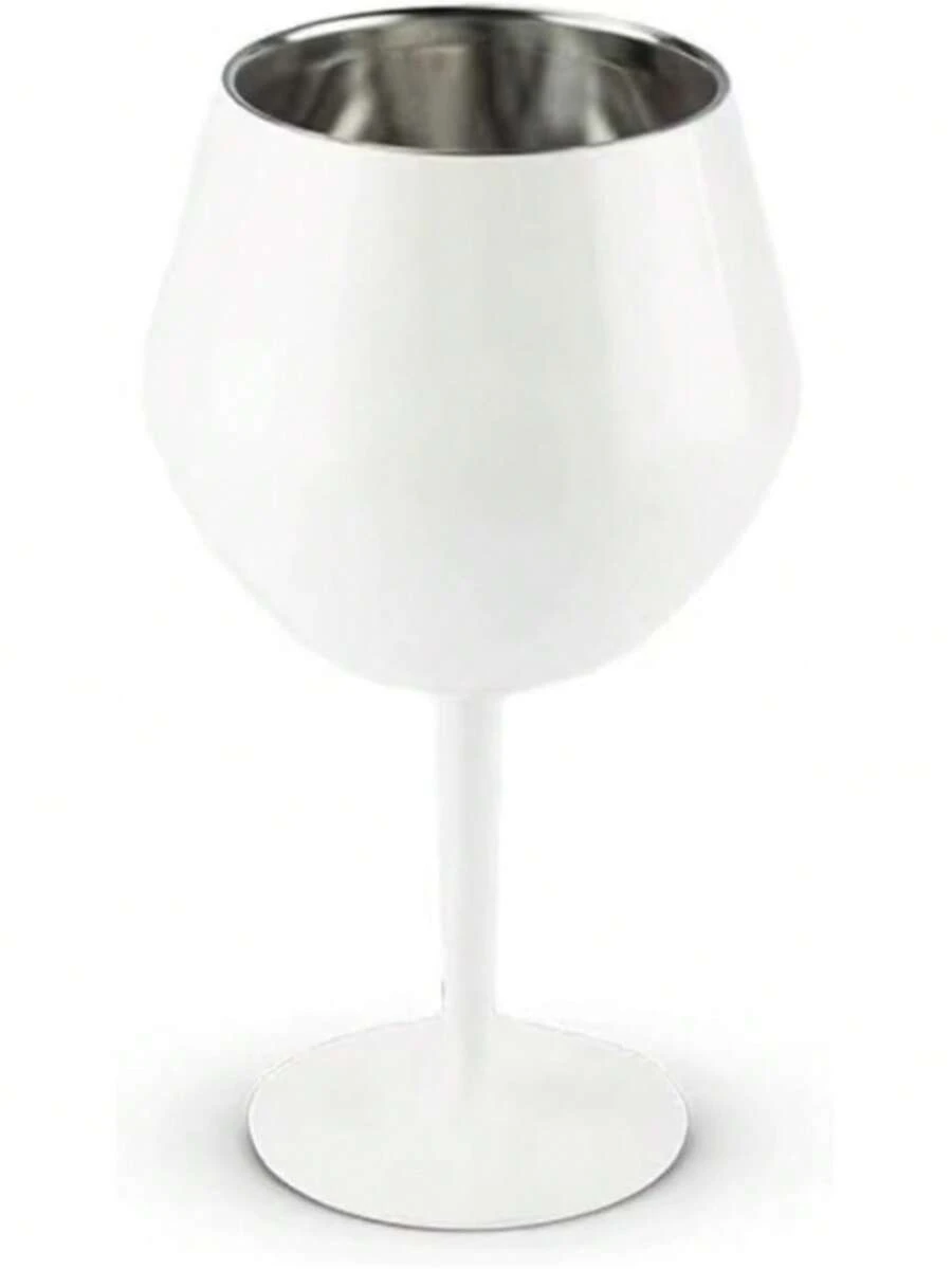 Copo Isolante Térmico Aço Inoxidável 414ml com Haste Desmontável, Mantém Temperatura de Bebidas Quentes e Geladas, Perfeito para Drinks, Vinho, Cerveja - Branco - Visão 1