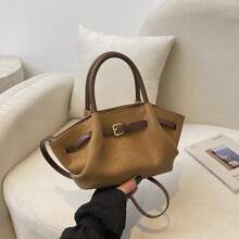A Stylish, Unique Everyday Handbag; A Modern, High-Capacity Women's Shoulder Bag Suitable For Work, Commuting, And Campus Life. - Brown - View 7