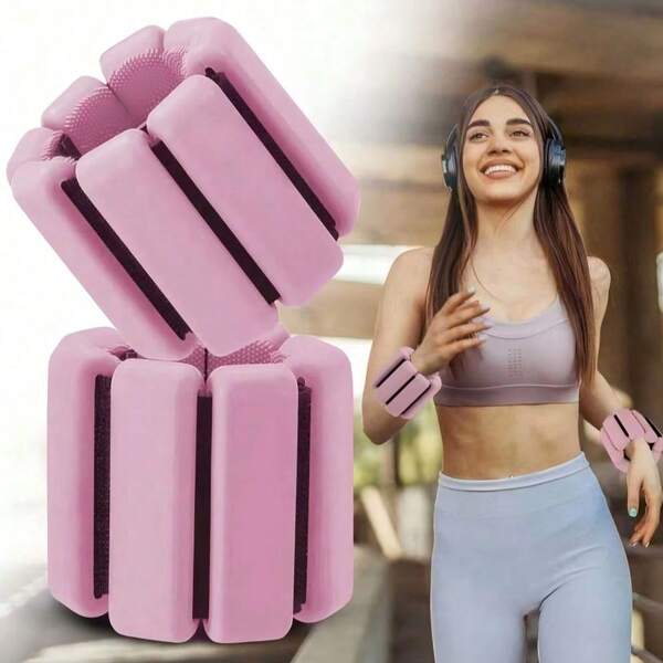 2pcs Adjustable Wrist And Ankle Weights (Unisex), Fitness Weight Set, For Exercise, Yoga, Walking, Running, Dance, Pilates, Aerobics, Aerobic Dance, Home Gym Wearable Wristbands