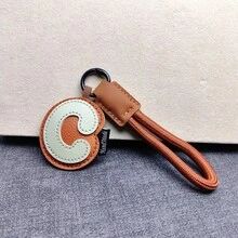 1pc PU Leather 3D 26 Letters Keychain Pendant Ornament, Women's Fashion Bag Backpack Charm With Round Ring Buckle - Suitable For Valentine's Day Gift Or Decoration - Multicolor - View 14