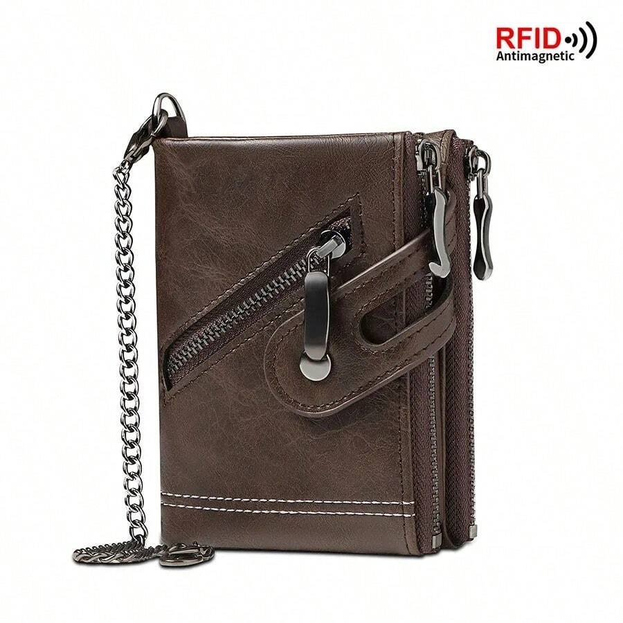 Men Wallet & Check Holder - Coffee Brown - View 1