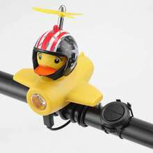 Luz Delantera para Bicicleta Yellow Duck, Luz para Ciclismo Nocturno, Ciclismo de Montaña y Carretera, Equipo de Ciclismo, Luz de Avión - Negro - Ver 4