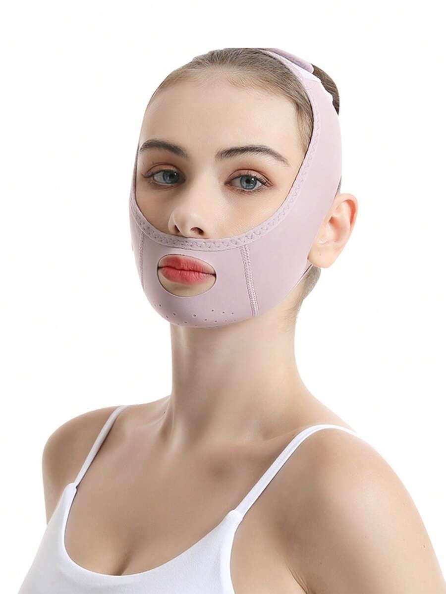 1 Women's Face Mask, Face-Lifting, V-Shape Face-Lifting Band, Sleep Chin Strap, Comfortable Face Strap-Suitable For Home Use And Back-To-School Season