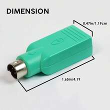Adaptador Cable Para Teclado O Mouse Ps/2 A Usb Color Verde - B - Ver 2