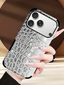 1 buah Casing Ponsel Kulit Mikrofiber Motif Buaya Lembut Tahan Guncangan Anti Jatuh Kompatibel dengan Apple 17 Pro Max/16 Pro Max/16plus/13 ProMax/14 ProMax 13 14 11 12pro 11/15pro Galaxy S24 Ultra dengan Lubang Speaker Desain Transfer Suara Hadiah Liburan - Hitam dan Putih - View 8