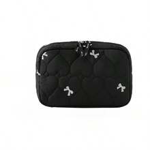 Portable Makeup Bag, Fashionable And Beautiful, Perfect For Travel And Business Trips, Featuring Cute Bow And Storage Function. - Makeup Bag - View 11