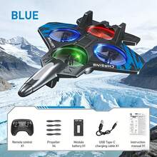 Kids Remote Control Airplanes & Jets - E72 Blue - View 10