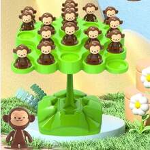 Árbol de Equilibrio Musical Interactivo para Niños, Tabla de Equilibrio Plegable para Padres e Hijos, Juguete de Entrenamiento de Concentración y Equilibrio - Marrón - Ver 1
