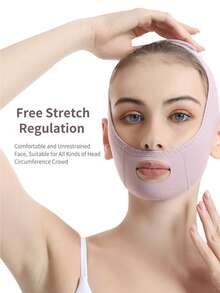 1 Women's Face Mask, Face-Lifting, V-Shape Face-Lifting Band, Sleep Chin Strap, Comfortable Face Strap-Suitable For Home Use And Back-To-School Season - Multicolor - View 4