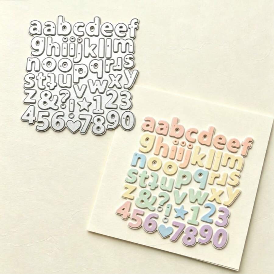English Letter Cutting Die, Letter Embossing Template For Card Making, Card Scrapbooking Paper Craft Photo Album Stamp DIY Decoration - XM005-1 - View 1