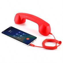 Vintage Landline Phone Handset Call Microphone, 3.5mm / Type‑C Direct Plug‑In Handset Microphone With Volume Control Anti‑Tangle Cable For Smartphones - View 15
