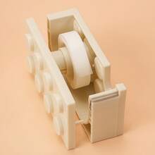 1/4pcs-Building Block Shaped Tape Dispenser, Creative Tape Holder, Transparent Tape Cutter, Office Supplies. Creative Tape Holder Tape Cutter, Office & Student Tape Box, Gift Stationery. Wrapping Paper Cutter, Tools & Home Decor. Convenient & Practical, Sturdy & Durable. - Multicolor - View 7