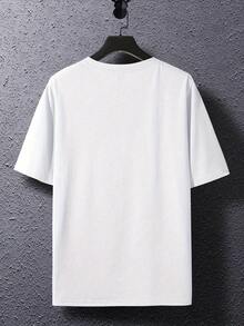 Men's T-Shirt With A Round Neck, Comfortable And Printed, Short-Sleeved And With An Exquisite Urban Style, Suitable For Wear In Spring And Summer, Off - 白色 - 查看 2