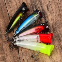 Set Umpan Udang Gelombang Mengapung 5 Buah, Umpan Permukaan Keras untuk Memancing di Permukaan Air, Kombinasi Umpan Pancing Ikan Bass dan Ikan Perch - MultiWarna - View 5