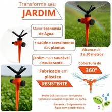 Kit 5 Aspersor Irrigador Giratório Automático Jardim Horta - A - Visão 5