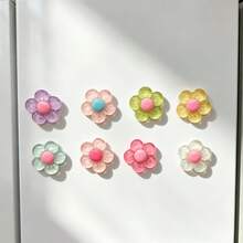 4/8/12pcs Cute Flower Refrigerator Stickers, Flower Refrigerator Magnets, Suitable For Office Whiteboard Decoration, Home Decoration, Room Decoration, Refrigerator Kitchen Magnets, Gifts For Friends And Family - Multi-color - View 2