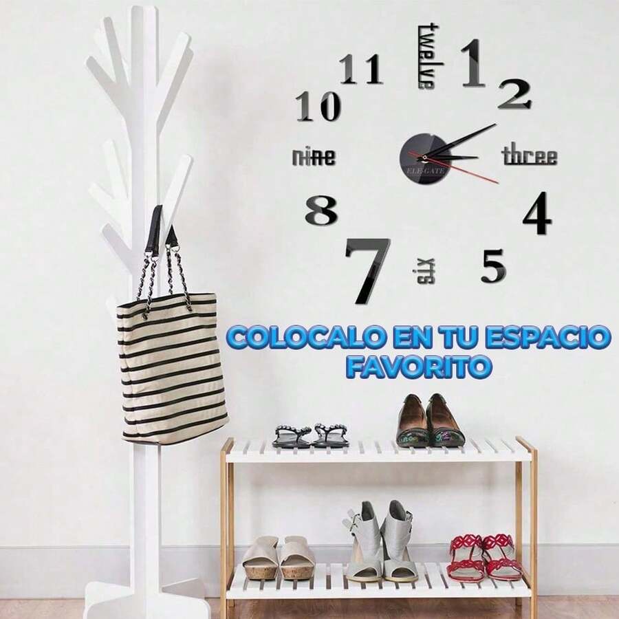 Large 3D Frameless Wall Clock Modern Silent Wall Clock - 1 Game - View 1