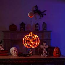 1pc Halloween Pumpkin Light, Suction Cup Light, Indoor String Lights With Timer Function, Create Scary Atmosphere Decoration, Suitable For Halloween, Various Room Walls, Holiday Decoration, Battery Powered (Batteries Not Included) - Suction Cup Light - View 4