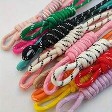 6/12/30/50/100pcs Handmade Women's Keychain Pendant Set, Colorful Fashion Nylon Rope Bag Charm Phone Chain Woven Knot Decoration - Multicolor - View 4