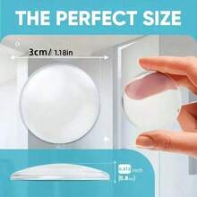 5pcs Transparent Self-Adhesive Door Stopper Wall Protector Pads, Silent Design, Suitable For Home And Office, Easy To Install - Transparent - View 3