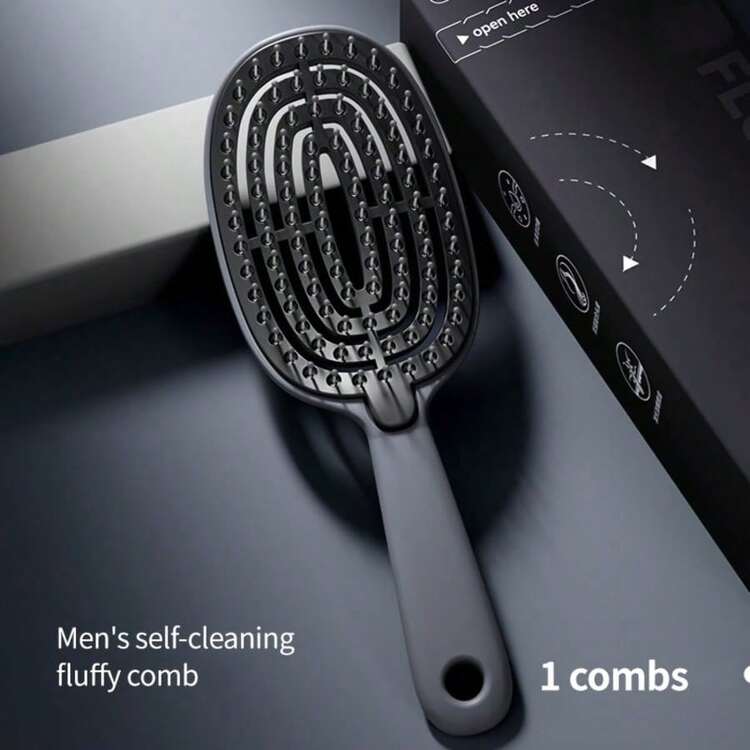 Sleek Black Detangling Comb-Instantly Clears Away Tangled Hair; Suitable For Wet Or Dry Use And Easy To Clean. - Multiple Styles - View 12