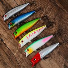 6pcs Floating Surface Lure Set, Hard Water-Splashing Lures For Long Casting Fishing, Suitable For Amur Bass And Snakehead - Multicolor - View 5