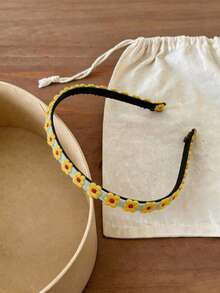 3件/1件裝 女款粉黃藍刺繡花卉髮箍 時尚百搭高級簡約風簡單髮帶 適合日常穿著、通勤、派對、休閒、海灘、度假、洗臉、化妝、穿搭髮飾 - 彩色 - 查看 3