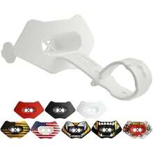 Ootball Mouth Guard Lip Guard With Permanent Helmet Strap Fits Adult & Youth, Ultra-Breathable Maximum Airflow, All Red Design With Protective Storage Case - All White - View 8