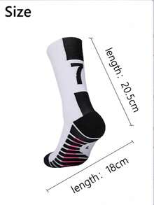 Kaus Kaki Latihan Sepak Bola, Kaus Kaki Olahraga Nomor, Kaus Kaki Setengah Betis, Bagian Bawah Tebal seperti Handuk, Kaus Kaki Bersepeda, Lari, Sepak Bola, Basket, Bagian Bawah Tebal seperti Handuk, Bernapas, Anti Selip - MultiWarna - View 2