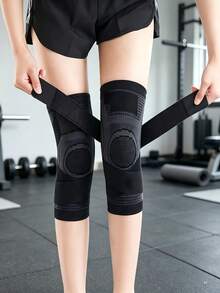 1pc High Elasticity Compression Knee Support, Breathable Anti-Slip Knee Pad, Unisex, Essential For Sports, Joint Support Knee Sleeve, Suitable For Gym, Weightlifting, Hiking, Climbing, Outdoor Sports, Home Daily Use And Travel - Black - View 2