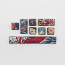 Bokawz Colorful Coral Sea OEM High-Level Space Return ESC Supplementary Keycap PBT Material, Compatible With Sublimation Process, Fits A 6.25U Space - View 3