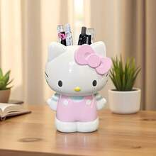 Large Makeup Brush Holder Can Hold 15 Brushes, Printed With Sanrio Hello Kitty And Melody Patterns, Cute Desktop Storage For Girls And Students (Perfect Gift!) - Multi-color - View 6