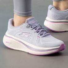 Skechers Women's ELEVATE Thick-Soled Cushioned Lightweight Casual Running Shoes - Gray Purple - View 2