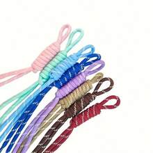 6/12/30/50/100pcs Handmade Women's Keychain Pendant Set, Colorful Fashion Nylon Rope Bag Charm Phone Chain Woven Knot Decoration - Multicolor - View 8