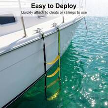 Foldable Water Boarding Ladder - Wear-Resistant Reflective Webbing, Stable Footing, Easy Storage, Yacht Fishing Boat Motorboat Water Activity Climbing Assistance Ladder - Multicolor - View 6