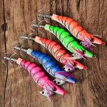 5pcs Sinking Wood Shrimp Lure Set, Sea Fishing Squid Octopus Bait Combination - Multicolor - View 4