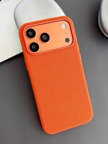 Casing Magnetik Tenun Teknologi Mewah Kompatibel dengan iPhone 18Pro 17Promax 16Pro 15 Plus 14 13 12 11 Tahan Guncangan Genggaman Nyaman Anti Sidik Jari Penutup Pengisian Daya Nirkabel - Jeruk - View 4