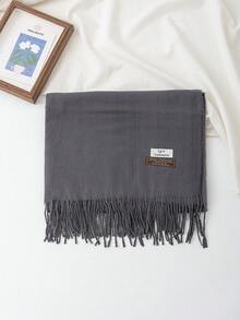 1pc Plaid Scarf, Winter Warm Neck Protection, Thick Anti-Pilling Wool Knit Tassel Shawl, Winter Scarf - Multicolor - View 14