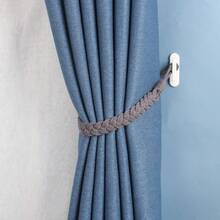 3pcs Multi-Function Self-Adhesive Hook Clips, Curtain Fixing + Cable Management 2-In-1, No Drilling Adhesive Installation Super Simple, Fix Curtains, Shower Curtains, Door Curtains, Sheer Curtains, Organize Charging Cables, Data Cables, Power Cords, Universal For Tile, Glass, Wood Wall, Mirror, Suitable For Bedroom, Kitchen, Office, Dorm, Multi-Purpose Great Value Item - View 2