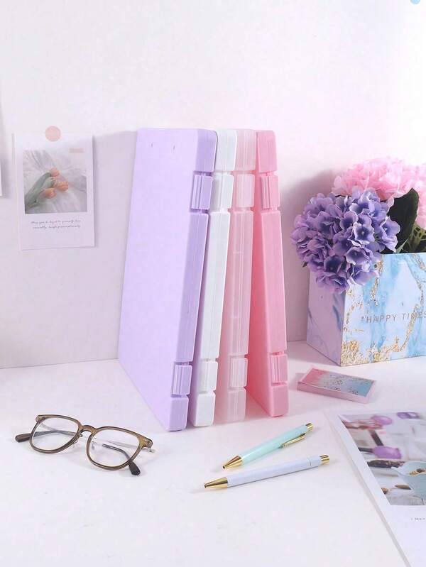 2pcs Multifunctional 2-In-1 Writing Board Clip Transparent Desktop File Storage Box Document Office Test Paper Clipboard Back To School