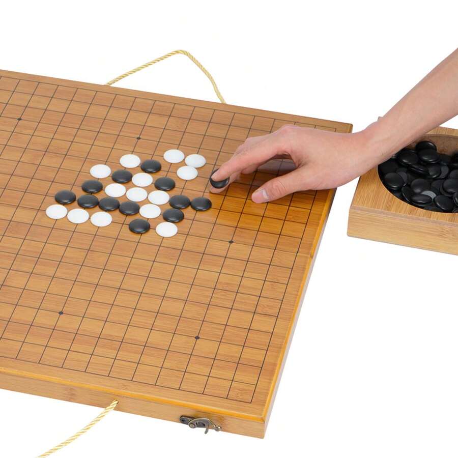 Chinese Weiqi Go Board Game Set Portable Wooden Timber Strategy Go Game Set Gift - 44 X 47 cm - View 1