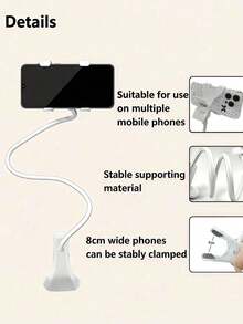 360° Rotating Phone Stand, Hands-Free. This Slouchy Stand Can Be Adjusted To The Angle You Need To Support Your Smartphone, Perfect For Use On Your Bedside Table Or Desk. Suitable For Smartphones Weighing 200g Or Less. - One Size - View 4
