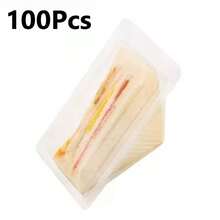 20/50pcs Sandwich Containers | PET Material, Transparent, Suitable For Freezing, Perfect For Storing Sandwiches, Sushi, Salads, Essential For Office, Picnic, Home Organization - Multicolor - View 14