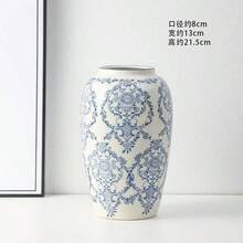 复古蓝白瓷门厅陶瓷花瓶，适合家居客厅摆放 - 花瓶 - 查看 17