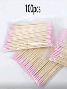 10/100/300/500pcs Double-Ended Nail Polish Applicator Sticks, Small Double-Ended Eyebrow Makeup Applicator Tools, Approx. 100pcs/Pack (Packaging Options 1/2/3/5 Packs) - / - View 13