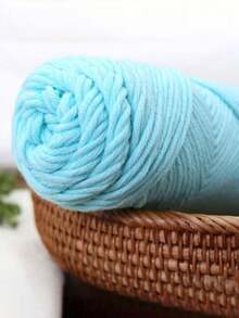 1 Pack 100g Rainbow Cake Yarn, Segment Dyed, 5-Ply Milk Yarn, DIY Hand Knitting - Multicolor - View 9