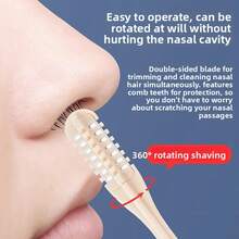 Third-Generation Upgraded Model ⭐   Comb-Tooth Nose Hair Trimmer [2-Pack] ABS Plastic (ABS Resin) Nose And Ear Hair Trimmer - Third Generation Upgraded Comb-style Nose Hair Tri - View 4